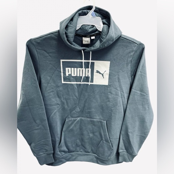 Puma Men's Split Logo Hoodie Evening Sky/Harbor Mist Size XL - Picture 4 of 8